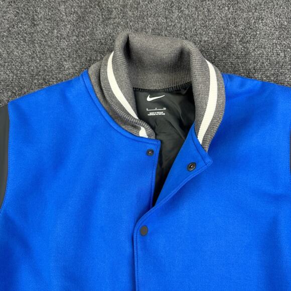 Nike Team Player Letterman Jacket Mens Small (S) Blue Gray DJ5971-493 NWT - Picture 6 of 9